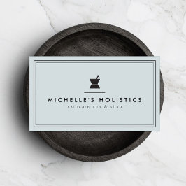 Klassische Apotheke Holistische Medizin Blassblau Visitenkarte