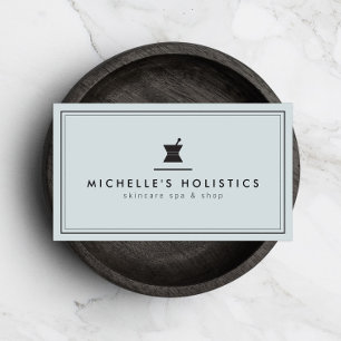 Klassische Apotheke Holistische Medizin Blassblau Visitenkarte