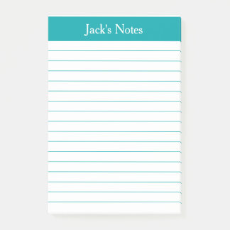 Klassische Aquamarine Linde Personalisiert Post-it Klebezettel