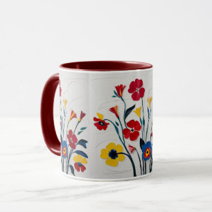 Klassische Aquarellfarben-Blume in hellen Farben Tasse