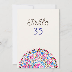 Klassische Art Deco Mandala Hochzeit Tischnummer