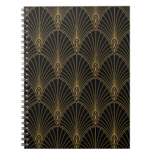 Klassische Art Deco Nahtloses Muster. Geometric St Notizblock