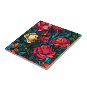 Klassische Art Deco-Rosen-Keramikfliesen für die H Fliese