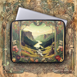 Klassische Art Nouvea-Landschaftskunst Laptopschutzhülle
