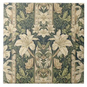 Klassische Art Nouveau Blumenvintage-Ästhetik Fliese