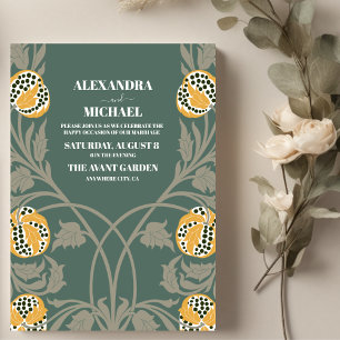 Klassische Art Nouveau-Hochzeit Einladung