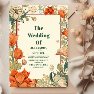 Klassische Art Nouveau-Hochzeit Einladung