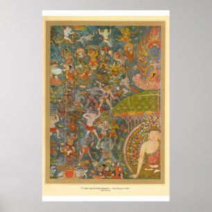 Klassische asiatische Kunst-Hinduszene Poster