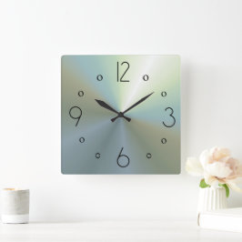Klassische atmosphärische Silbereffekte Schlichte Quadratische Wanduhr