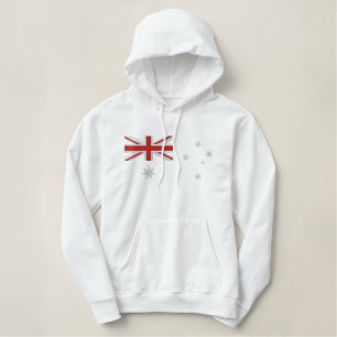 Klassische australische Flaggen-Stickerei Bestickter Hoodie