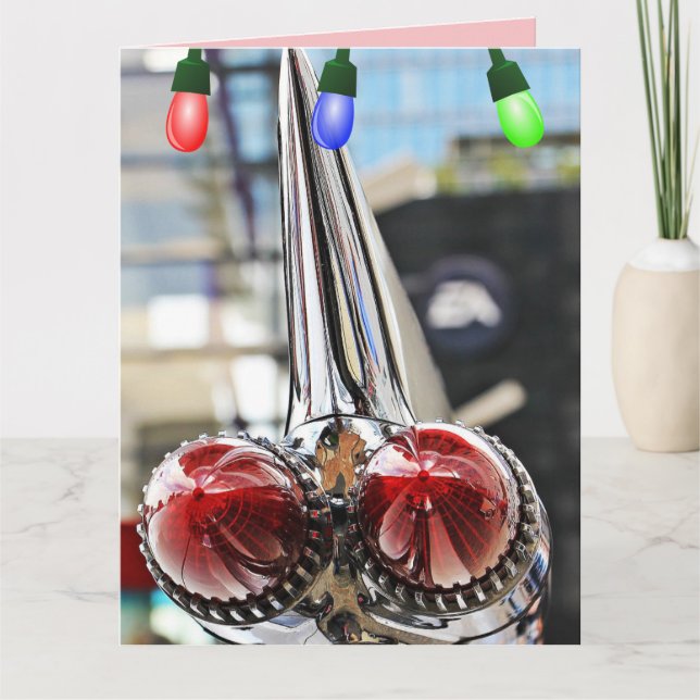 KLASSISCHE AUTO-FINS-CADDY-WEIHNACHTSKARTEN KARTE (Vorderseite)