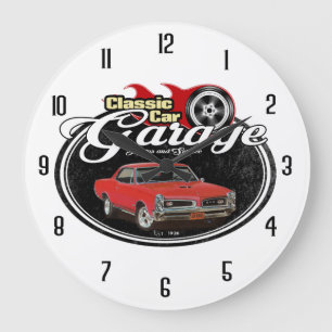 Klassische Auto-Garage GTO Große Wanduhr