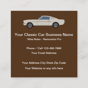 Klassische Auto-Reparatur und Restaurierung Quadratische Visitenkarte