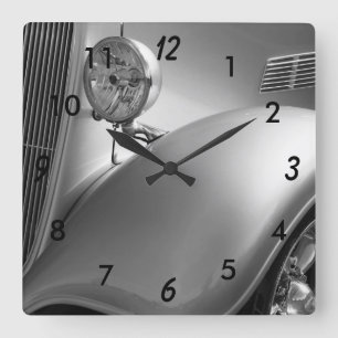 Klassische Auto-Uhr Quadratische Wanduhr