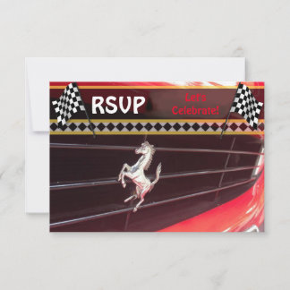 Klassische Autogeburtstagsfeier RSVP 2 Karte