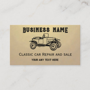 Klassische Autokarte Vintage Visitenkarte
