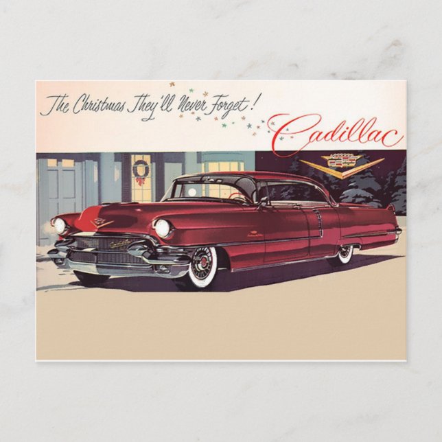 Klassische Automobil-Postkarte Feiertagspostkarte (Vorderseite)