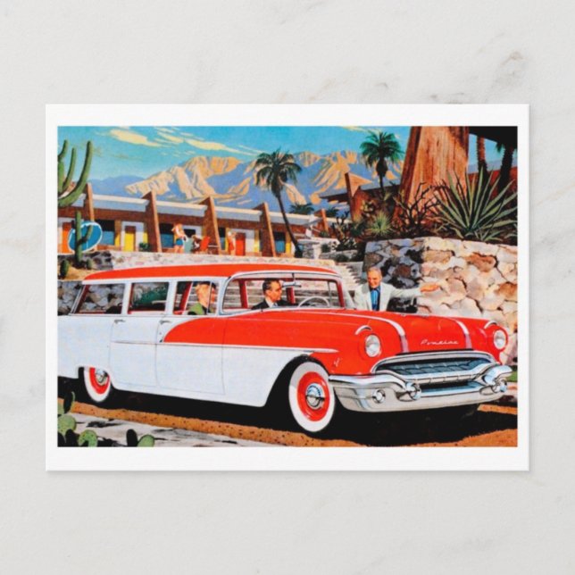 Klassische Automobil-Postkarte Postkarte (Vorderseite)