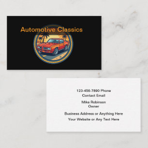 Klassische Automobil-Themen-Geschäftskarten Visitenkarte