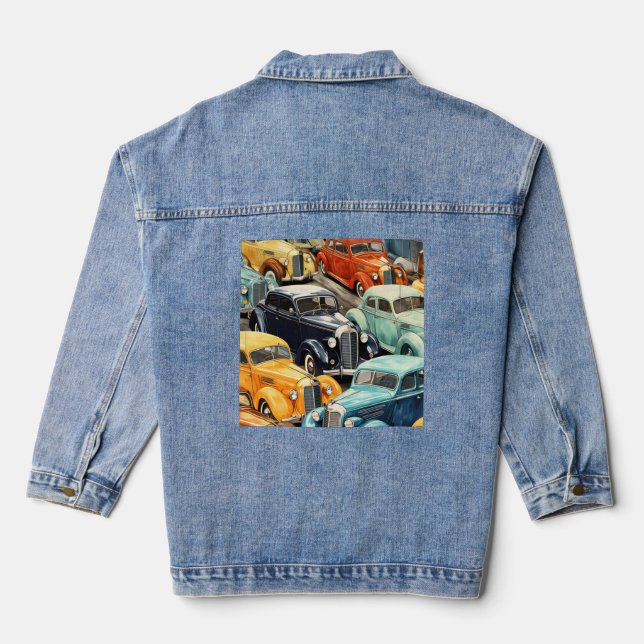 Klassische Automuster Jeansjacke (Rückseite)
