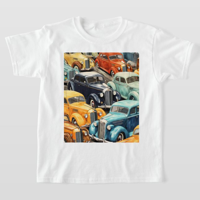 Klassische Automuster T-Shirt (Ablage )
