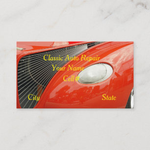 Klassische Autoreparatur Visitenkarte