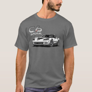 KLASSISCHE AUTOS 2005 C6 VETTE WEISS MUSKELWAGEN S T-Shirt
