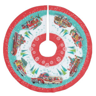 Klassische Autos Polyester Weihnachtsbaumdecke