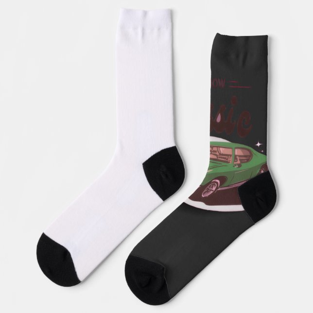 Klassische Autoshow  Socken (Linkes Detail)