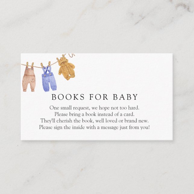 Klassische Babybücher für die Babyverpackung Begleitkarte (Vorderseite)