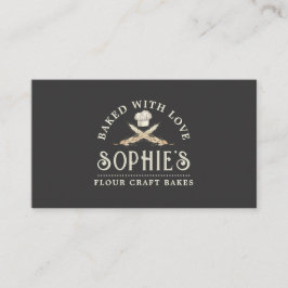 Klassische Baker's Logo Black Business Card Visitenkarte