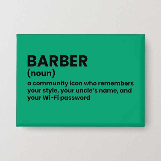Klassische Barberdefinition Button (Vorderseite)