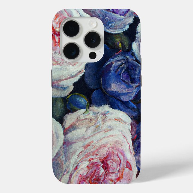 Klassische barocke Rose Blumendesign Case-Mate iPhone Hülle (Rückseite)