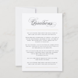 Klassische Bars: Anfahrt mit Hochzeitskarte Einladung