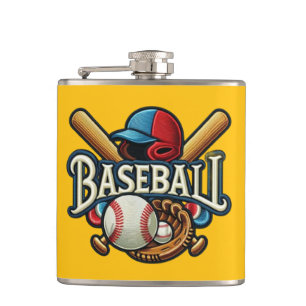 Klassische Baseball Essentials / Stilvolle Retro L Flachmann