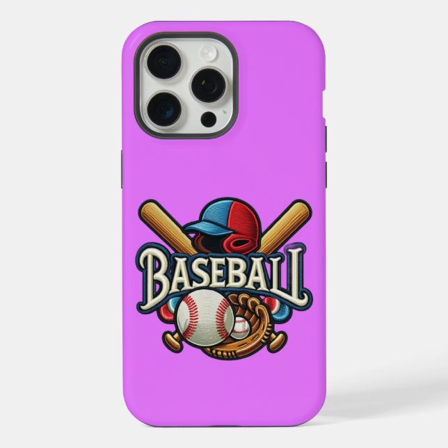 Klassische Baseball Essentials / Stilvolle Retro L iPhone 15 Pro Max Hülle (Rückseite)