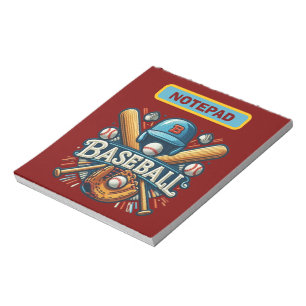 Klassische Baseball Essentials / Stilvolle Retro L Notizblock