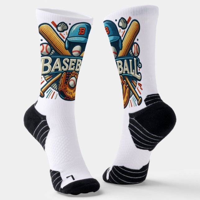 Klassische Baseball Essentials / Stilvolle Retro L Socken (Gewinkelt)