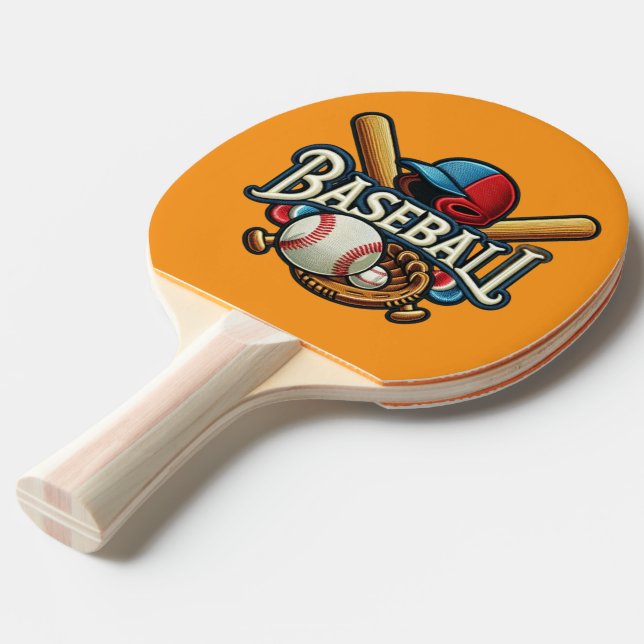 Klassische Baseball Essentials / Stilvolle Retro L Tischtennis Schläger (Vorderseite)