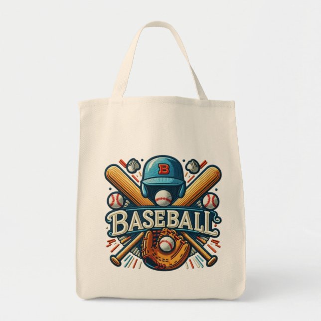 Klassische Baseball Essentials / Stilvolle Retro L Tragetasche (Vorne)