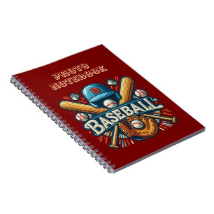 Klassische Baseball-Essentials / Stylisher Retro-L Notizblock