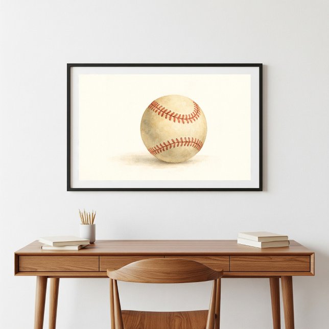 Klassische Baseball Waterolor Kunst Poster (Von Creator hochgeladen)