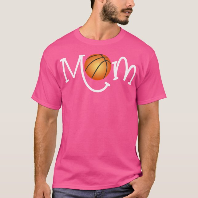 Klassische Basketball-Mama Mama mit Basketball T-Shirt (Vorderseite)