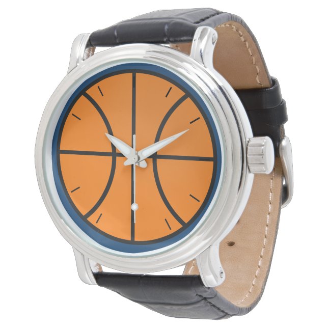 Klassische Basketballuhr Armbanduhr (Schrägansicht)