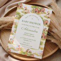 Klassische Bauernhoftiere - Babyparty im Stall