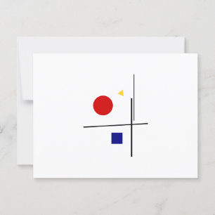 Klassische Bauhaus-Kunstkomposition Postkarte