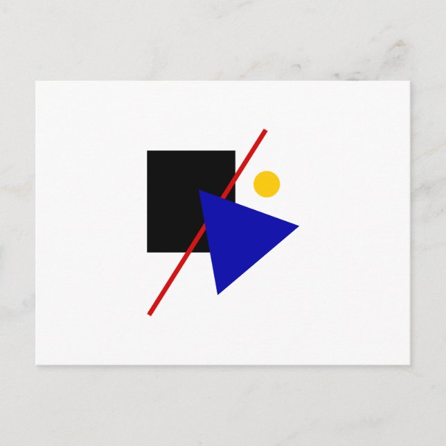 Klassische Bauhaus-Kunstkomposition Postkarte (Vorderseite)