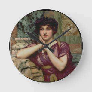 Klassische Beauty, 1901 (Öl auf Leinwand) Runde Wanduhr