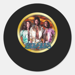 Klassische Bee Gees-Kunst aus den 1970ern Runder Aufkleber