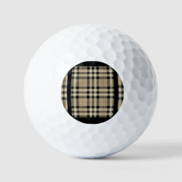 Klassische, beige und schwarz Karierte Golfbälle